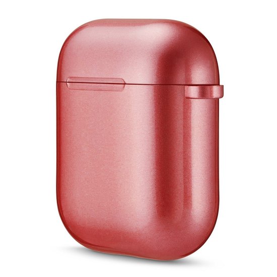 AirPods 1/2 hoesje Metallic Series - soft case - Rood - UV bescherming