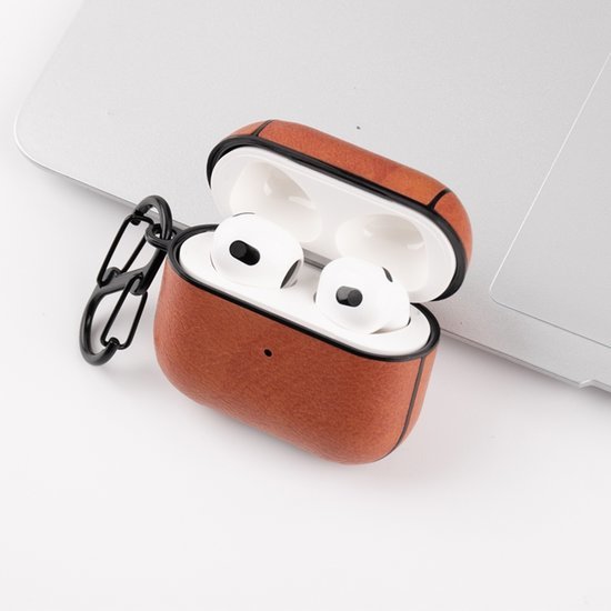 AirPods 3 hoesje - Leder - Leather series - Rood