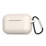 AirPods Pro siliconen hoesje met karabiner haak - Zandkleur / Beige AirPods Pro siliconen hoesje met karabiner haak - Zandkleur / Beige