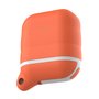 AirPods 1/2 hoesje siliconen waterproof series - soft case - oranje + wit AirPods 1/2 hoesje siliconen waterproof series - soft case - oranje + wit
