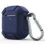 AirPods 1/2 hoesje schokbestendige harnas - soft case - donkerblauw AirPods 1/2 hoesje schokbestendige harnas - soft case - donkerblauw