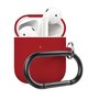 AirPods 1/2 hoesje siliconen chargebox Series - soft case - rood - UV bescherming