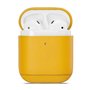 AirPods 1/2 hoesje Genuine Leather Series - hard case - geel AirPods 1/2 hoesje Genuine Leather Series - hard case - geel