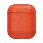 AirPods 1/2 hoesje Genuine Leather Series - hard case - oranje