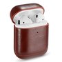 AirPods 1/2 hoesje Genuine Leather Series - hard case - donker bruin AirPods 1/2 hoesje Genuine Leather Series - hard case - donker bruin