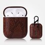 AirPods 1/2 hoesje PU Leer Slangenleer - Bruin AirPods 1/2 hoesje PU Leer Slangenleer - Bruin