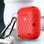 AirPods 1/2 hoesje Hexagon TPU soft serie - rood AirPods 1/2 hoesje Hexagon TPU soft serie - rood