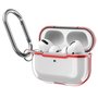 AirPods Pro hoesje - TPU - Split series - Transparant / Rood