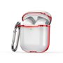 AirPods 1/2 hoesje - TPU - Split series - Transparant / Rood