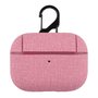 AirPods Pro hoesje - Hard Case - Roze - Linnen patroon AirPods Pro hoesje - Hard Case - Roze - Linnen patroon