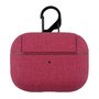AirPods Pro hoesje - Hard Case - Rood - Linnen patroon AirPods Pro hoesje - Hard Case - Rood - Linnen patroon