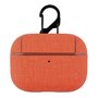 AirPods Pro hoesje - Hard Case - Oranje - Linnen patroon AirPods Pro hoesje - Hard Case - Oranje - Linnen patroon