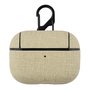 AirPods Pro hoesje - Hard Case - Beige - Linnen patroon AirPods Pro hoesje - Hard Case - Beige - Linnen patroon