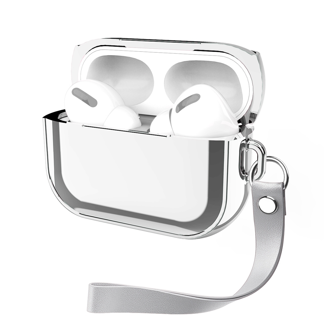 theorie krater Riskant AirPods Pro Glans - hard case - Zilver