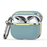 AirPods Pro hoesje - Hardcase - Plated series - Blauw + goud_