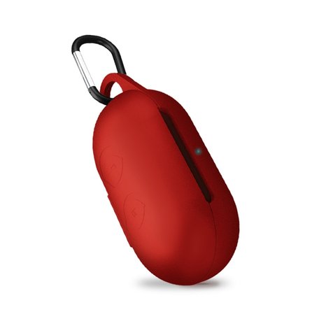 Samsung Galaxy Buds siliconen hoesje - storage series - Met bevestigingsclip - rood