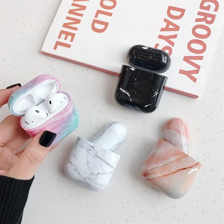 AirPods 1/2 hoesje Marble series - hard case - Marble multi color - Schokbestendig