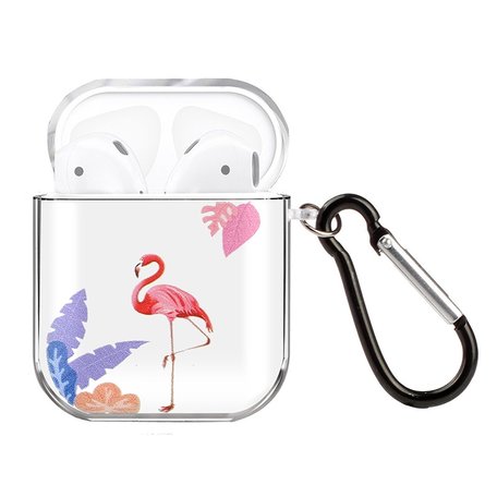 AirPods 1/2 hoesje Painting series - hard case - Flamingo - Schokbestendig