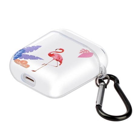 AirPods 1/2 hoesje Painting series - hard case - Flamingo - Schokbestendig