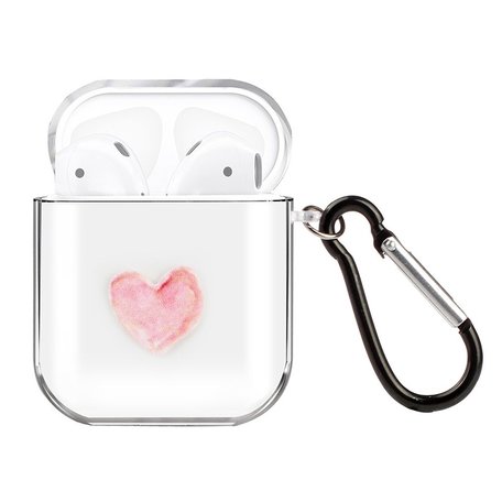 AirPods 1/2 hoesje Painting series - hard case - Red heart - Schokbestendig