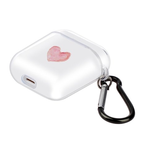 AirPods 1/2 hoesje Painting series - hard case - Red heart - Schokbestendig