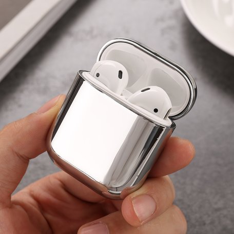 AirPods 1/2 hoesje Electro series - hard case - Zilver - Schokbestendig