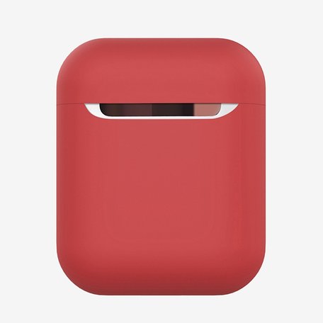 AirPods 1/2 hoesje Liquid series - Siliconen - Rood - Schokbestendig