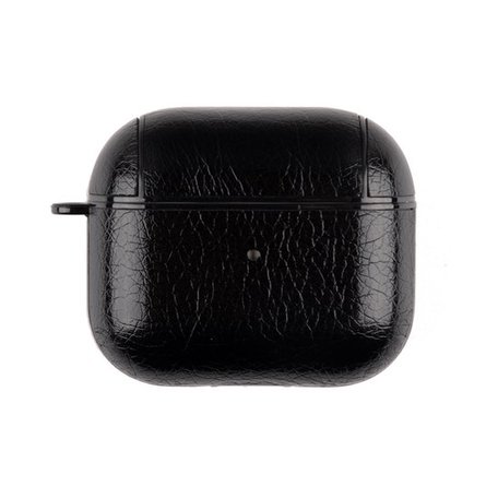 AirPods 3 hoesje - Leder - Leather series - Zwart